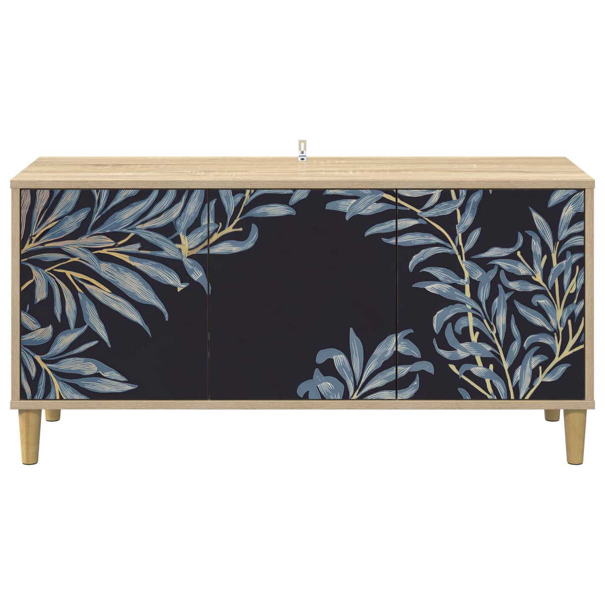 Wooden TV Stand 102cm Wide With 3 Doors - Dokkum