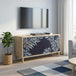Wooden TV Stand 102cm Wide With 3 Doors - Dokkum