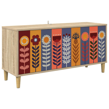 Wooden TV Stand 102cm Wide With 3 Doors - Essen