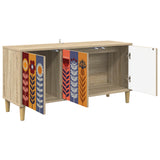 Wooden TV Stand 102cm Wide With 3 Doors - Essen