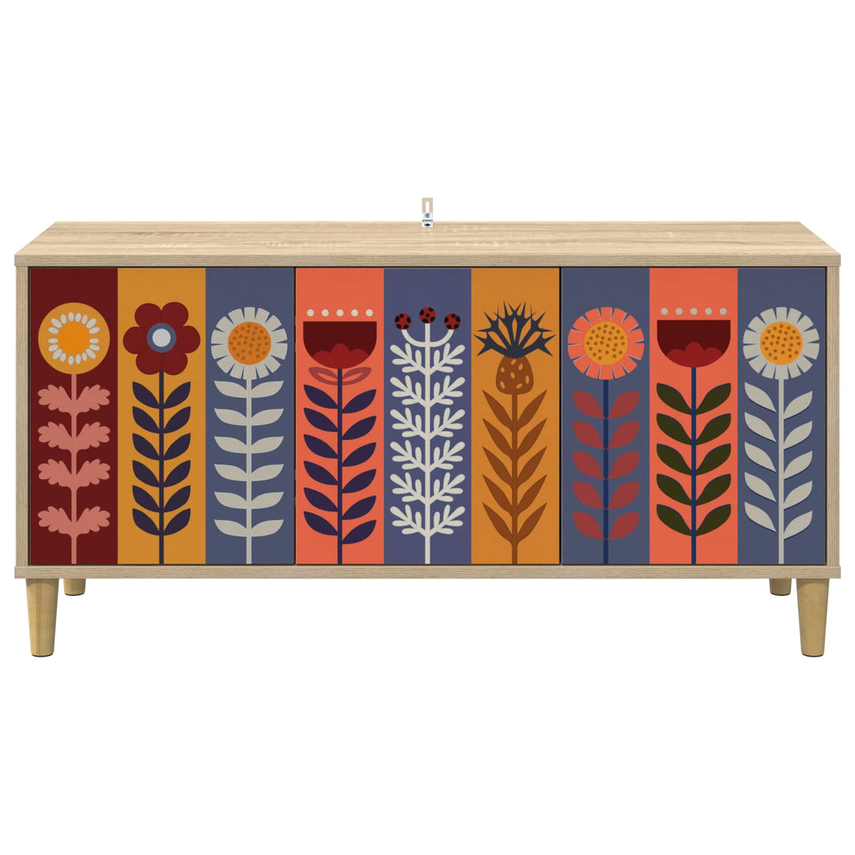 Wooden TV Stand 102cm Wide With 3 Doors - Essen