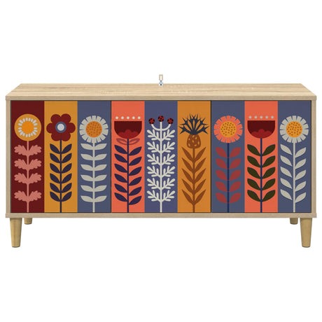Wooden TV Stand 102cm Wide With 3 Doors - Essen