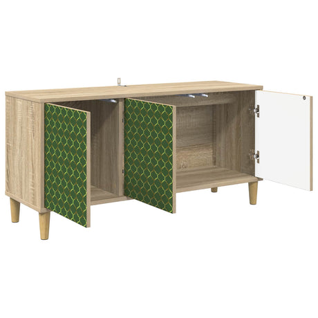 Wooden TV Stand 102cm Wide With 3 Doors - Geleen