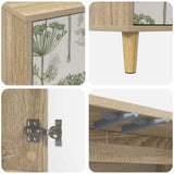 Wooden TV Stand 102cm Wide With 3 Doors - Gotha
