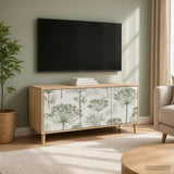 Wooden TV Stand 102cm Wide With 3 Doors - Gotha