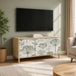 Wooden TV Stand 102cm Wide With 3 Doors - Gotha