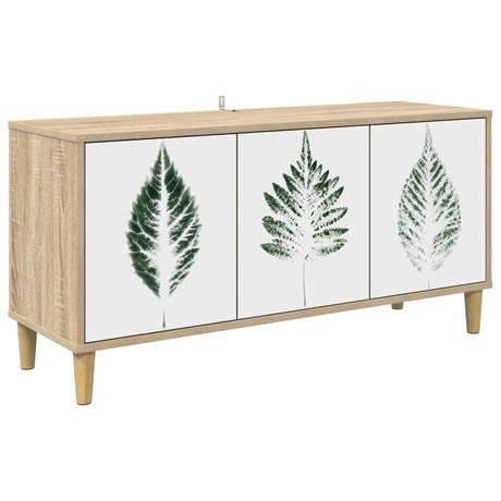 Wooden TV Stand 102cm Wide With 3 Doors - Hanau