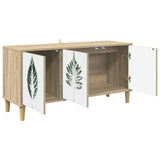 Wooden TV Stand 102cm Wide With 3 Doors - Hanau