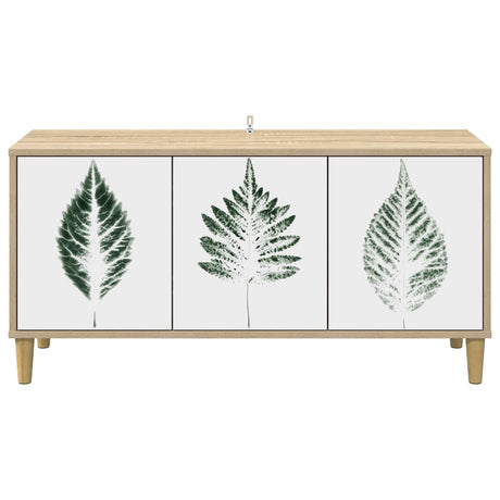 Wooden TV Stand 102cm Wide With 3 Doors - Hanau