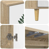 Wooden TV Stand 102cm Wide With 3 Doors - Hanau