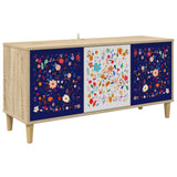 Wooden TV Stand 102cm Wide With 3 Doors - Mainz