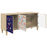 Wooden TV Stand 102cm Wide With 3 Doors - Mainz