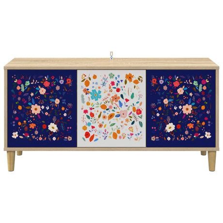 Wooden TV Stand 102cm Wide With 3 Doors - Mainz