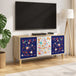 Wooden TV Stand 102cm Wide With 3 Doors - Mainz