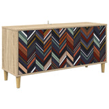 Wooden TV Stand 102cm Wide With 3 Doors - Ommen