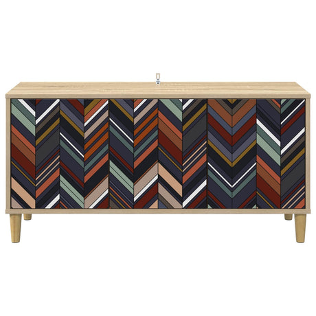 Wooden TV Stand 102cm Wide With 3 Doors - Ommen