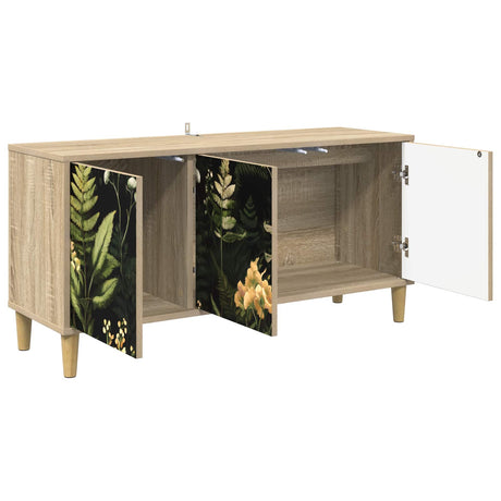 Wooden TV Stand 102cm Wide With 3 Doors - Rhenen