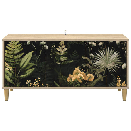 Wooden TV Stand 102cm Wide With 3 Doors - Rhenen