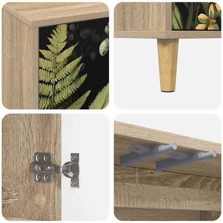 Wooden TV Stand 102cm Wide With 3 Doors - Rhenen