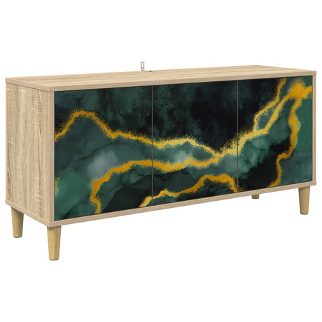 Wooden TV Stand 102cm Wide With 3 Doors - Wijhe