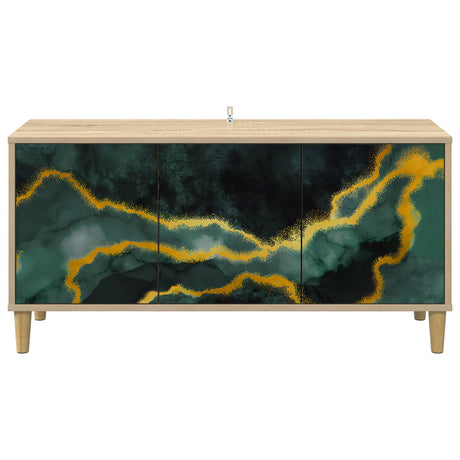 Wooden TV Stand 102cm Wide With 3 Doors - Wijhe