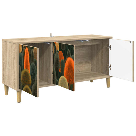 Wooden TV Stand 102cm Wide With 3 Doors - Zaandam