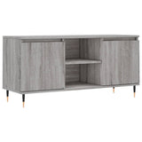 Wooden TV Stand 104cm Wide With 2 Doors - Vantage Home