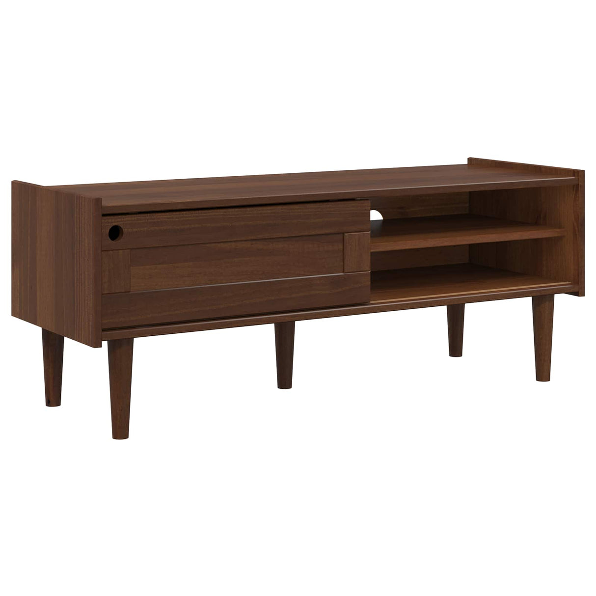 Wooden TV Stand 114m Wide With 1 Sliding Door - Bilbao