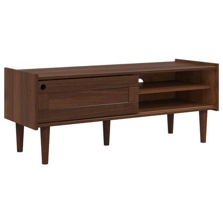 Wooden TV Stand 114m Wide With 1 Sliding Door - Bilbao