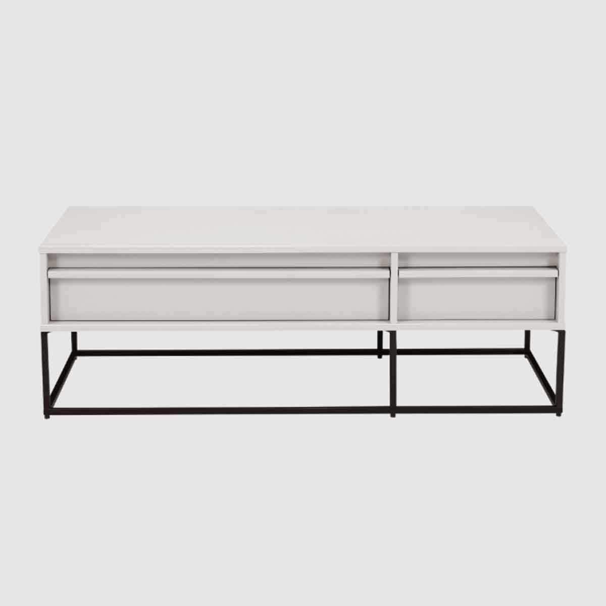 Wooden TV Stand 120cm Wide With 2 Drawers - Albion