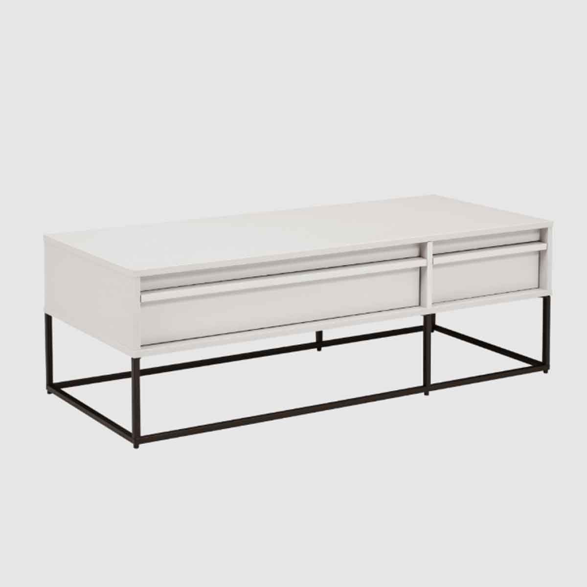 Wooden TV Stand 120cm Wide With 2 Drawers - Albion