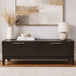 Wooden TV Stand 120cm Wide With 2 Drawers - Peony