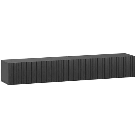 Wooden TV Stand 140cm Wide Wall Hung - Velmora