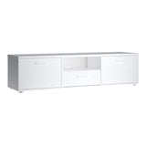 Wooden TV Stand 147cm Wide With 2 Doors And 1 Drawer - Media