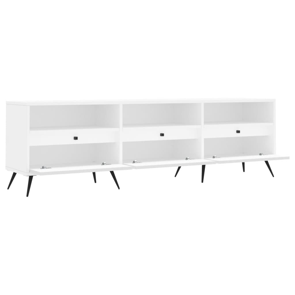 Wooden TV Stand 150cm Wide With 3 Doors - Vantage Home