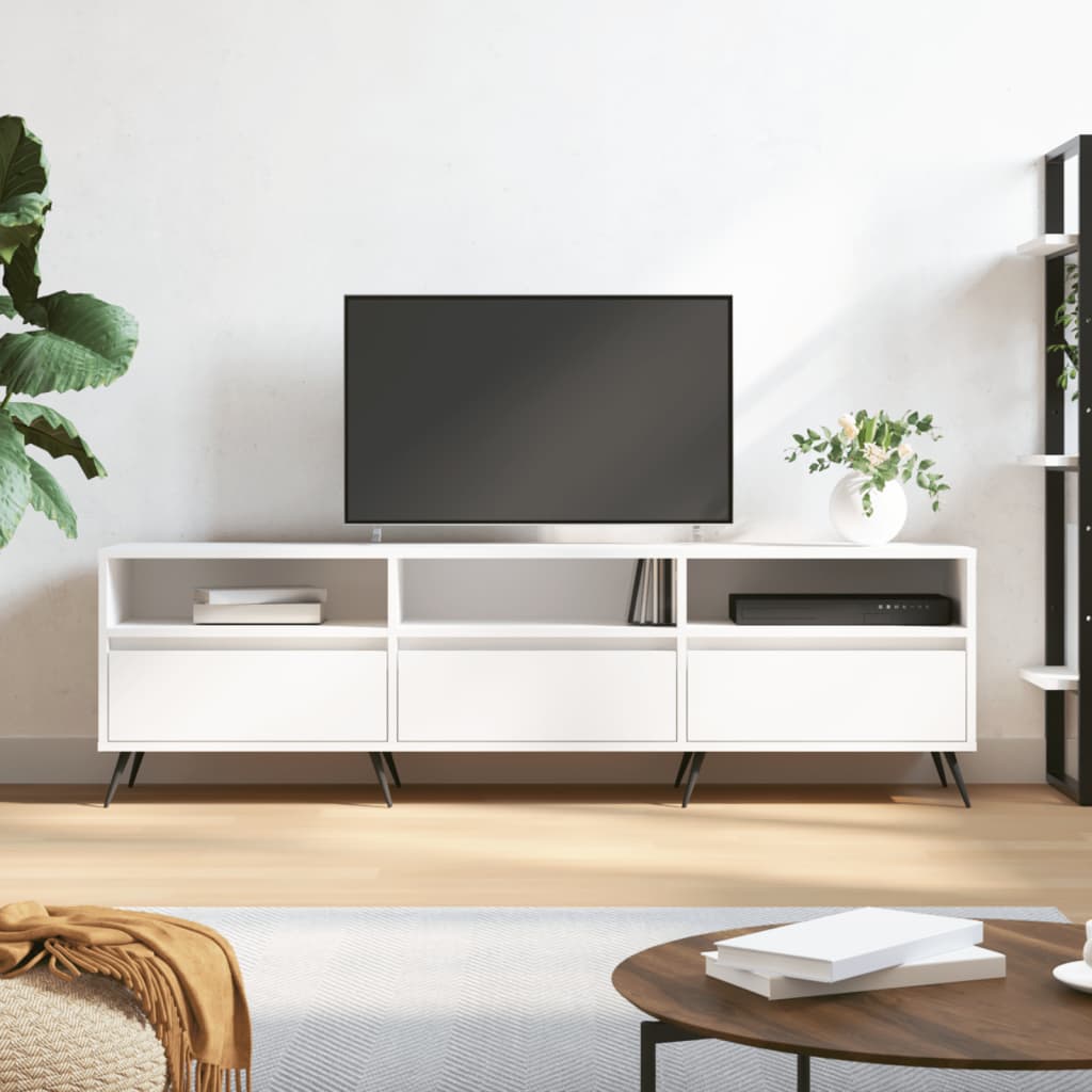 Wooden TV Stand 150cm Wide With 3 Doors - Vantage Home