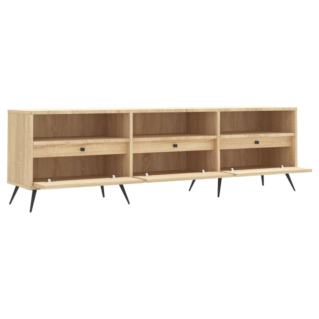 Wooden TV Stand 150cm Wide With 3 Doors - Vantage Home