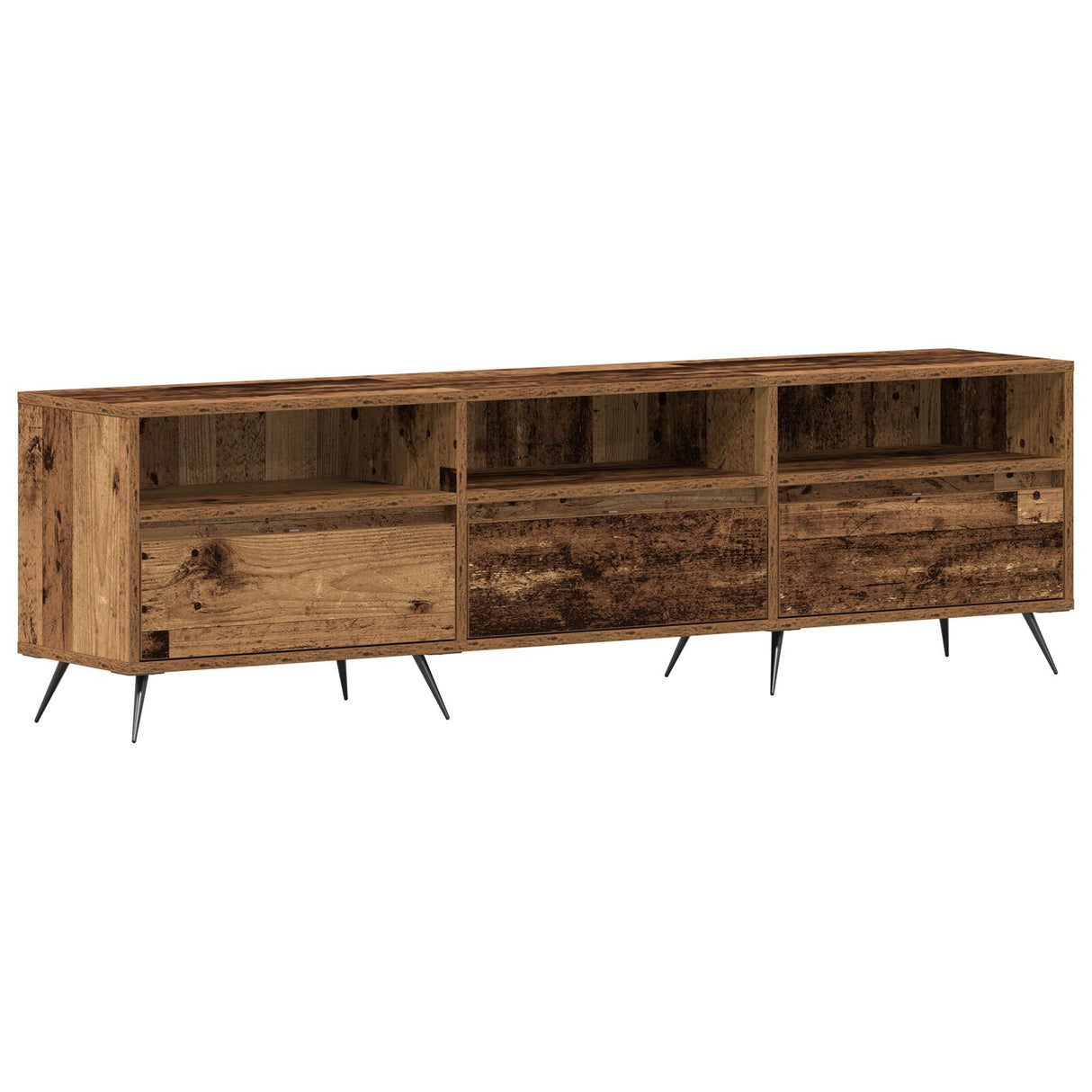 Wooden TV Stand 150cm Wide With 3 Doors - Vantage Home