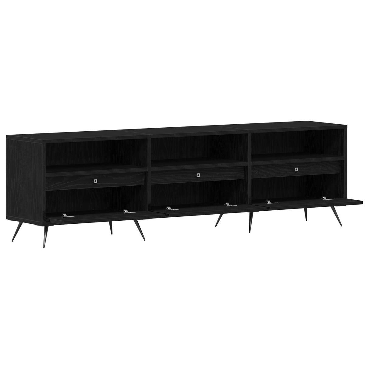 Wooden TV Stand 150cm Wide With 3 Doors - Vantage Home