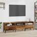 Wooden TV Stand 150cm Wide With 3 Flap Doors - Vantage Home