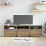 Wooden TV Stand 150cm Wide With 3 Flap Doors - Vantage Home
