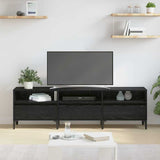 Wooden TV Stand 150cm Wide With 3 Flap Doors - Vantage Home