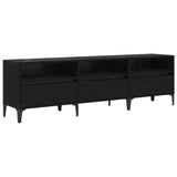 Wooden TV Stand 150cm Wide With 3 Flap Doors - Vantage Home
