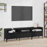 Wooden TV Stand 150cm Wide With 3 Flap Doors - Vantage Home
