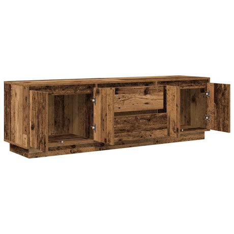 Wooden TV Stand 160.5cm Wide With 4 Doors 2 Drawers And LED Lights - Vantage Home