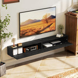 Wooden TV Stand 180cm Wide Wall Hung - Velmora