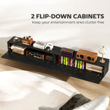 Wooden TV Stand 180cm Wide Wall Hung - Velmora