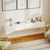 Wooden TV Stand 180cm Wide Wall Hung - Velmora