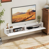 Wooden TV Stand 180cm Wide Wall Hung - Velmora