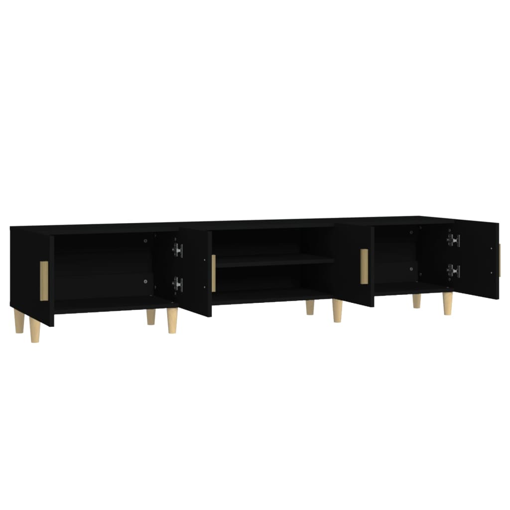 Wooden TV Stand 180cm Wide With 4 Doors - Vantage Home